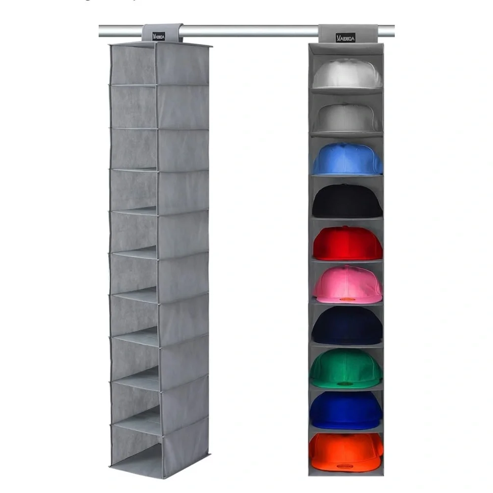 10 shelf hanging hat rack